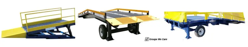 Rampe de quai de chargement portable en acier pour chariot élévateur